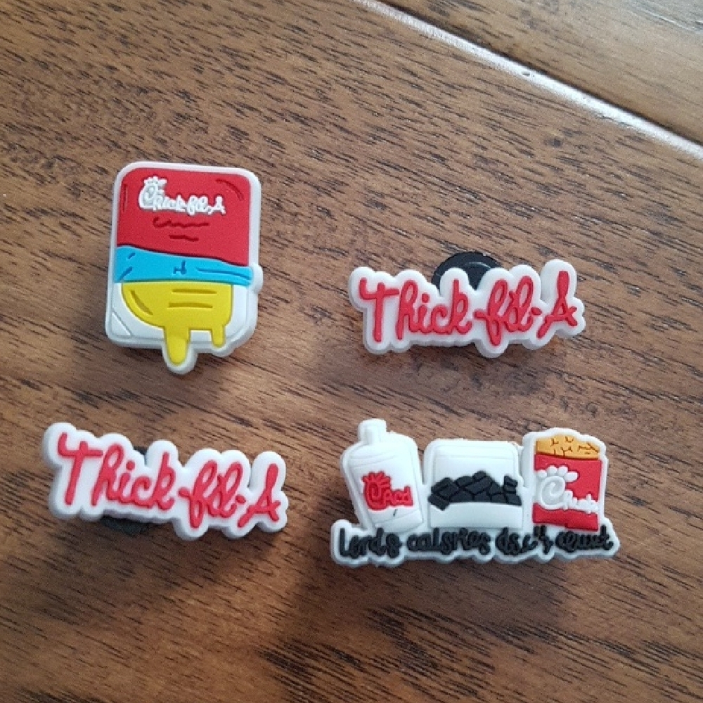 Croc Charms - Thick Fil A Theme Set of 4